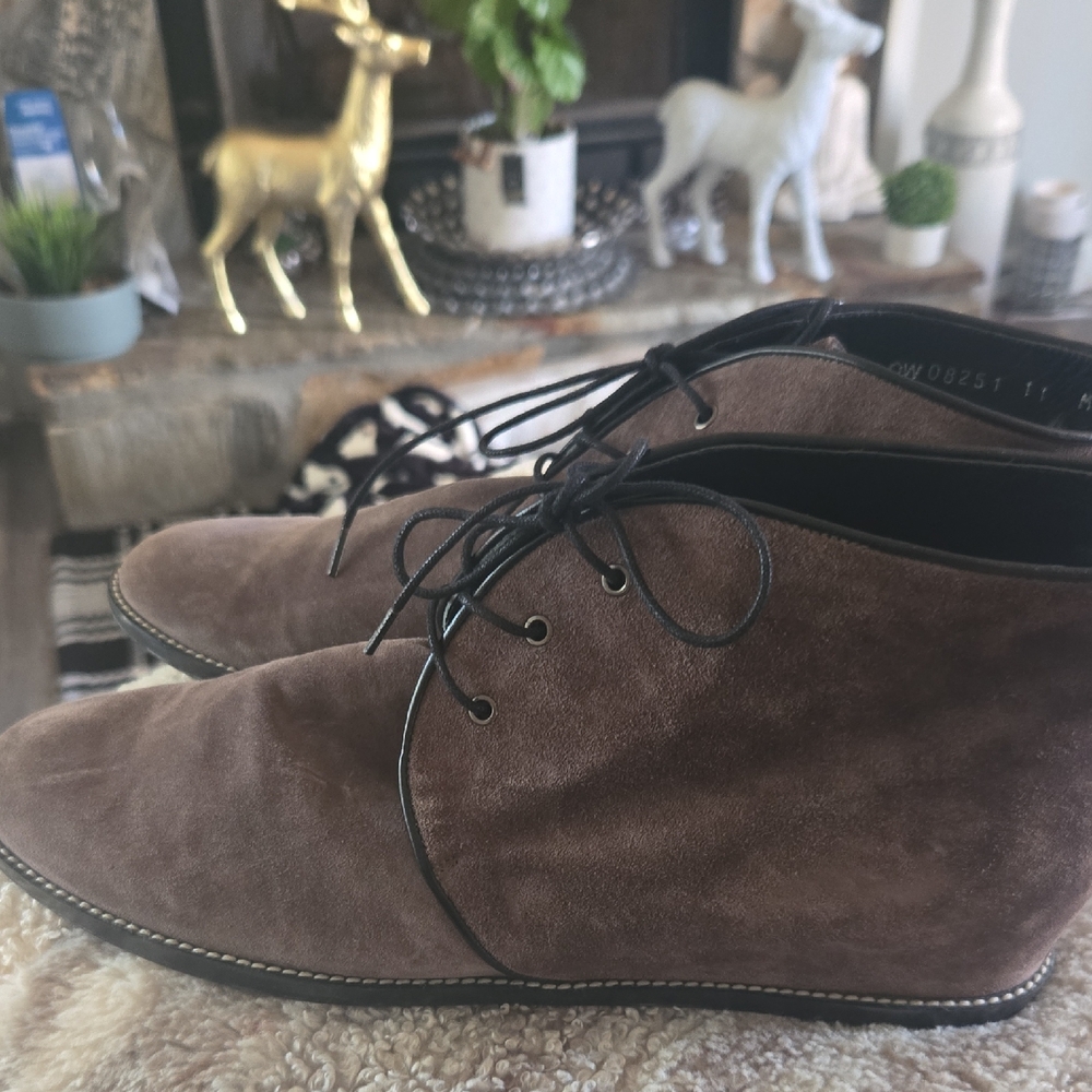 Stuart Weitzman Brown Suede Chukka Boots